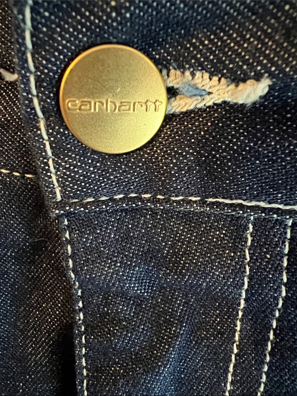 CARHARTT WIP RUCK SINGLE KNEE BLUE RIGID CARPENTER JEANS SIZE 36X30 - Picture 5 of 10